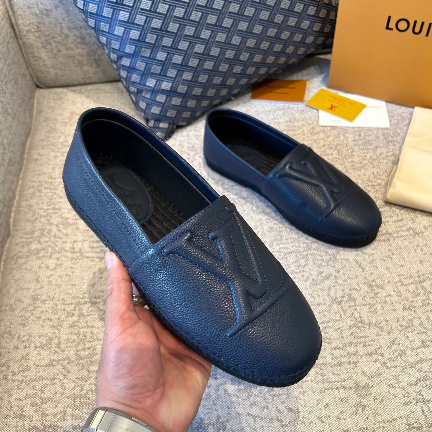 [L Family] Top P: 720💰-Size: 39-44 (customized at 38.45.46) L Family Freesstyle Men's Fisherman Shoes. 2026 Overseas🎆🎆[Spring and Summer New Style: Lv Fisherman Shoes] Material: calf suede, cowhide𥚃, rubber injection process, hemp rope with rubber outsole.